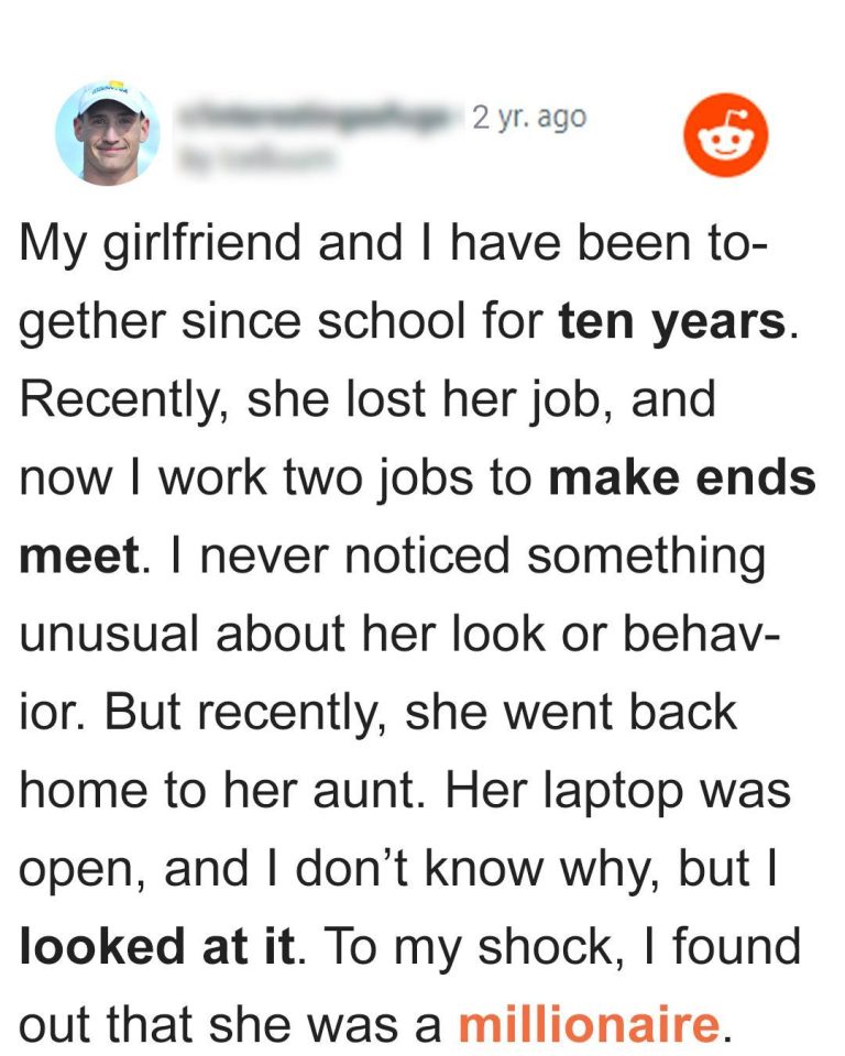 Young Man Works 2 Jobs to Make Ends Meet, Finds out His Girlfriend of 10 Years Is a Millionaire