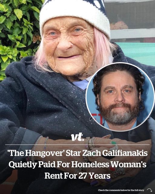 ‘THE HANGOVER’ STAR ZACH GALIFIANAKIS QUIETLY PAID FOR HOMELESS WOMAN’S RENT FOR 27 YEARS