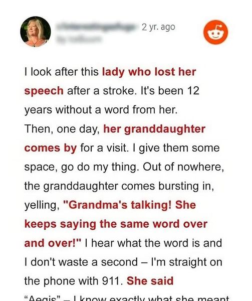 Long-Mute Grandmother Whispers a Somber Word, Alerting Granddaughter She’s in Danger