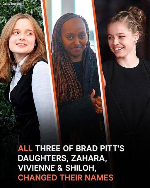 All Three of Brad Pitt’s Daughters, Zahara, Vivienne, & Shiloh, Have Changed Their Names