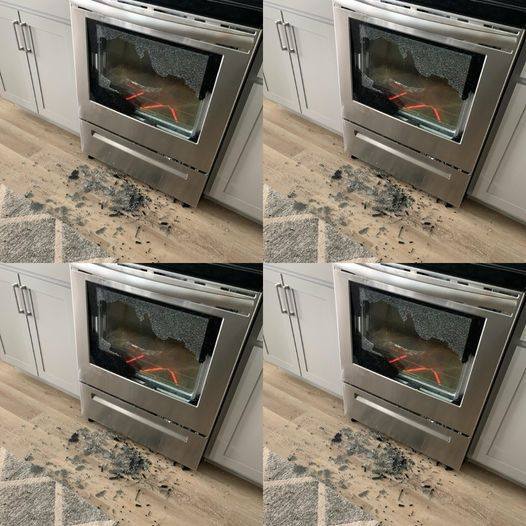 Oven glass shatters without warning