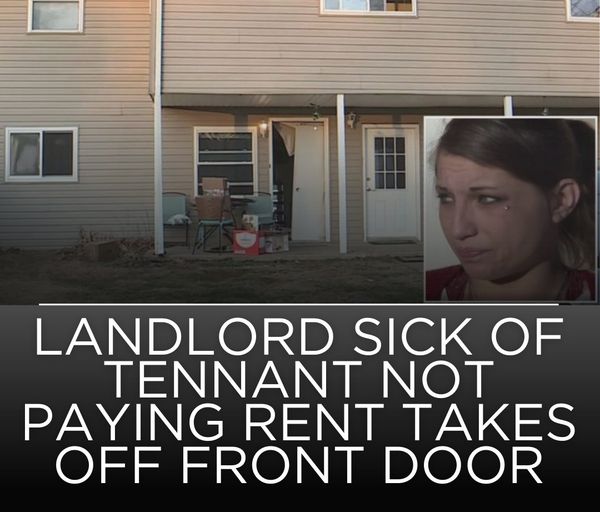 Landlord Sick Of Tennant Not Paying Rent Takes Off Front Door