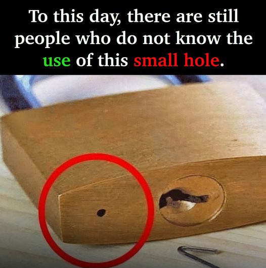There are still people who do not know the use of this small hole