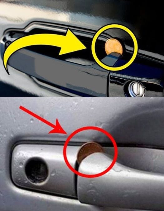 If you see a coin stuck in your car door handle, you’d better call the police