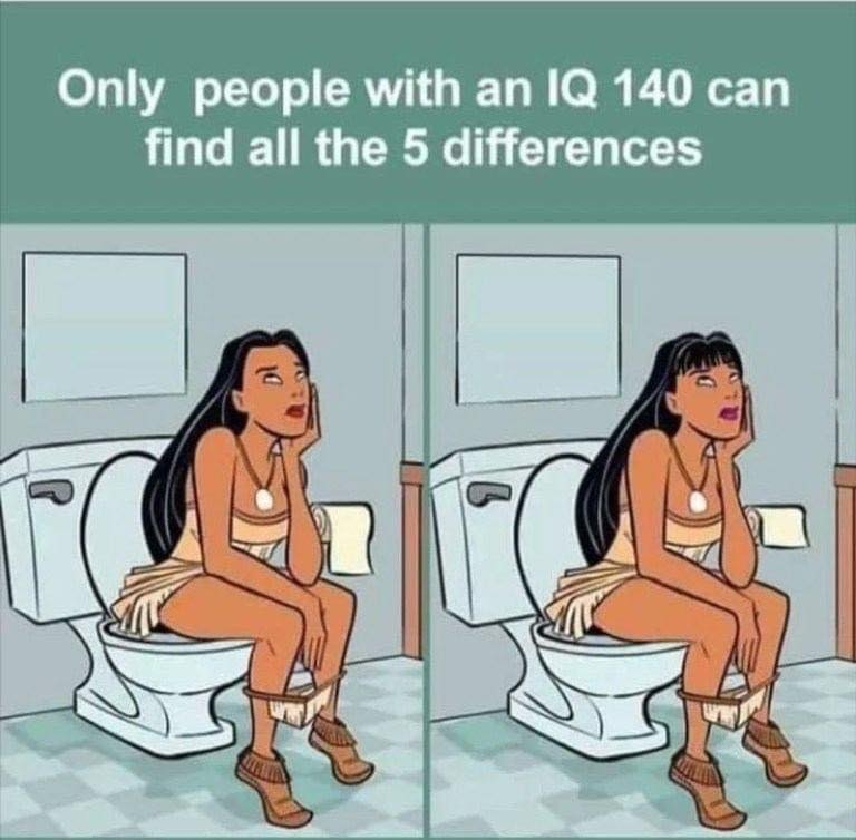 Test: Only a person with an IQ of 140 can find the 5 differences