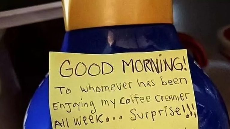 Woman Got Tired Of Coworkers Stealing Her Creamer, So She Left Behind This Note That Sparked Outrage