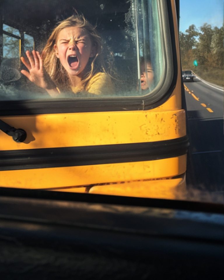 I Saw a Child on the School Bus Hitting the Back Window and Yelling for Help