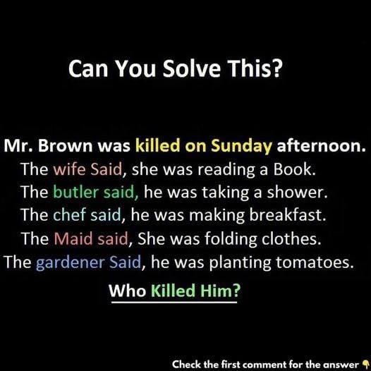 Unmasking the Killer: Can You Solve This Riddle Before Time Runs Out?