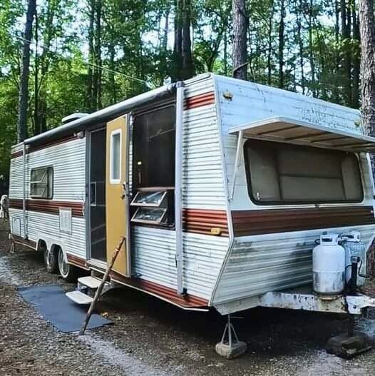 Homeless Woman Transforms “Ugly” Abandoned Trailer into Stunning Home!