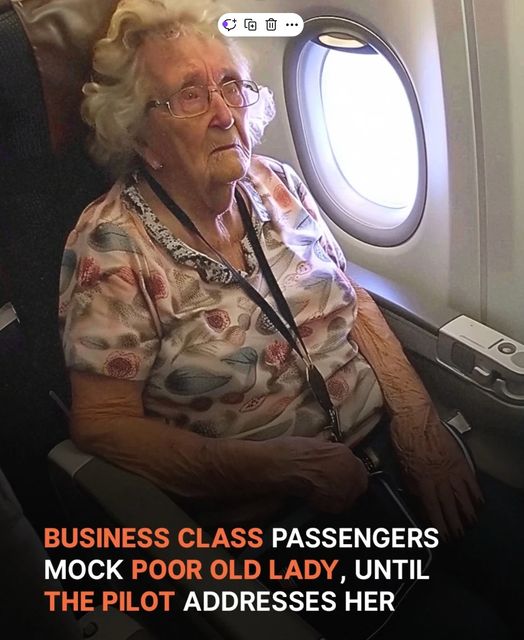 Business Class Passengers Mock Poor Old Lady, at the End of the Flight Pilot Addresses Her – Story of the Day