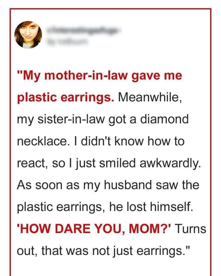 While my sister-in-law received a diamond necklace, my mother-in-law presented me with plastic earrings.