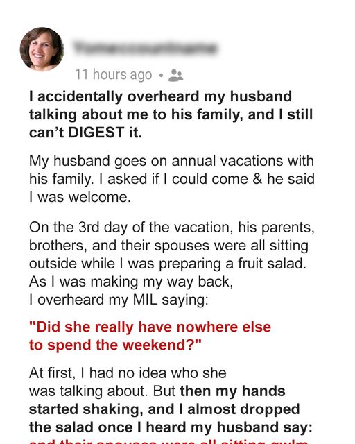 – I Accidentally Overheard My Husband Talking about Me to His Family & I Still Can’t Digest It